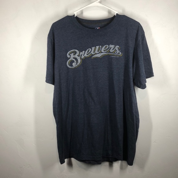 MLB Milwaukee Brewers blue tee size large - Picture 1 of 5